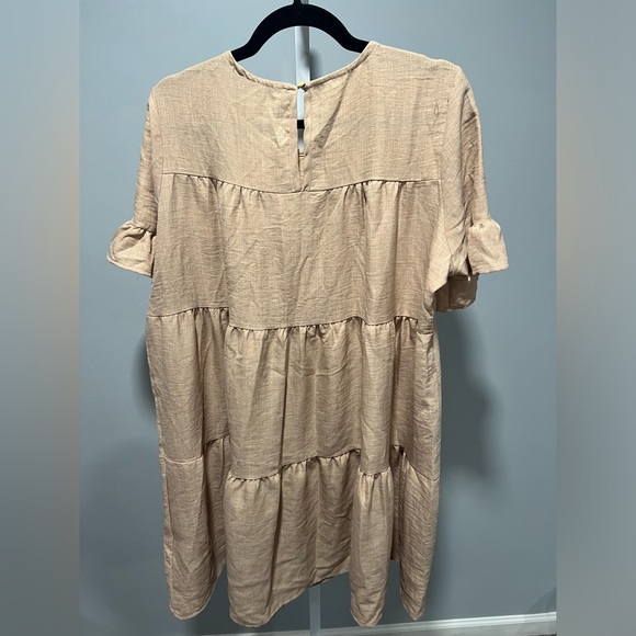 Roolee Taupe Schmidt Ruffle Dress Size XL - Picture 6 of 10